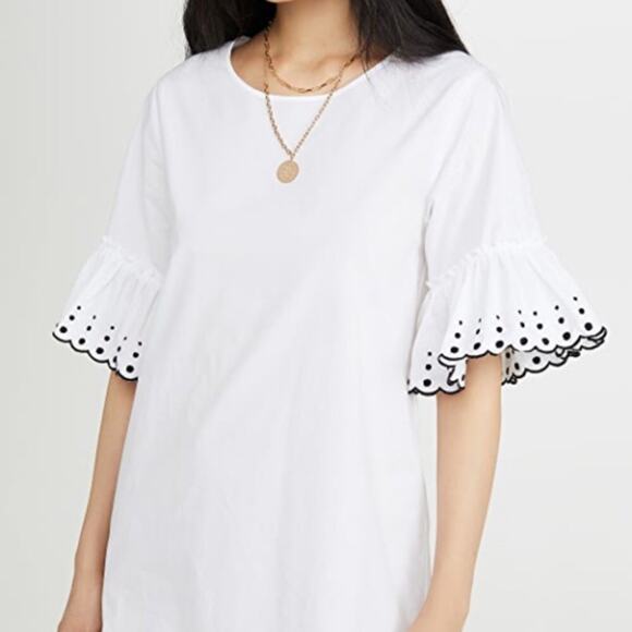 See by Chloe ruffle sleeve shift dress white - size 38 (US 6) - Picture 2 of 14